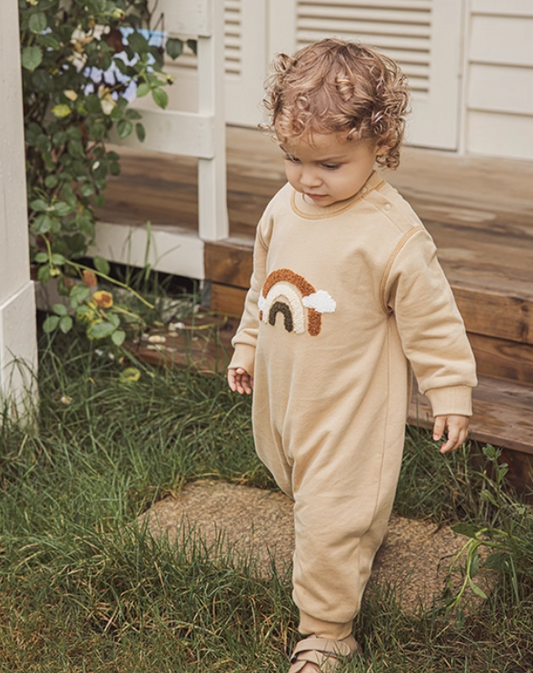 Fleece jumpsuit cute baby boy and girl clothes climbing clothes outdoor warm clothes