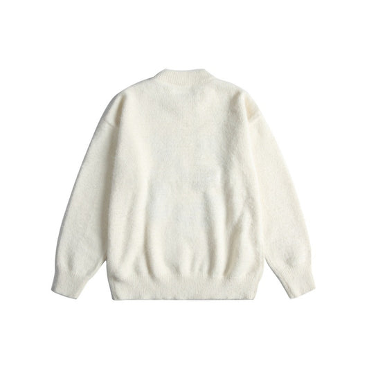 Long Sleeve Round Neck Loose Fit Unisex Sweater