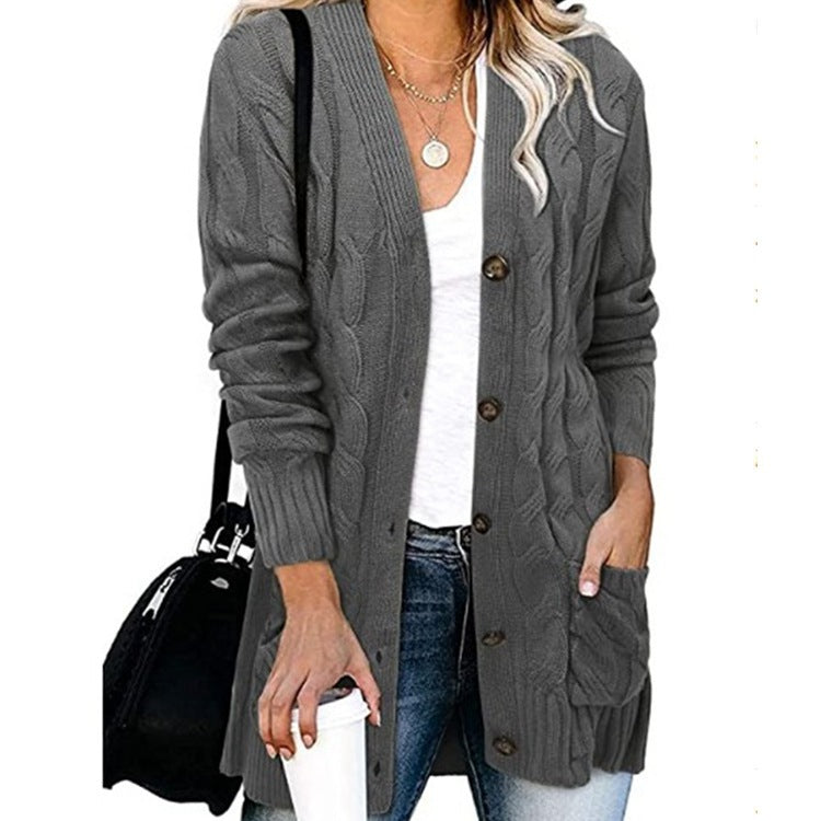 Knitted cardigan sweater