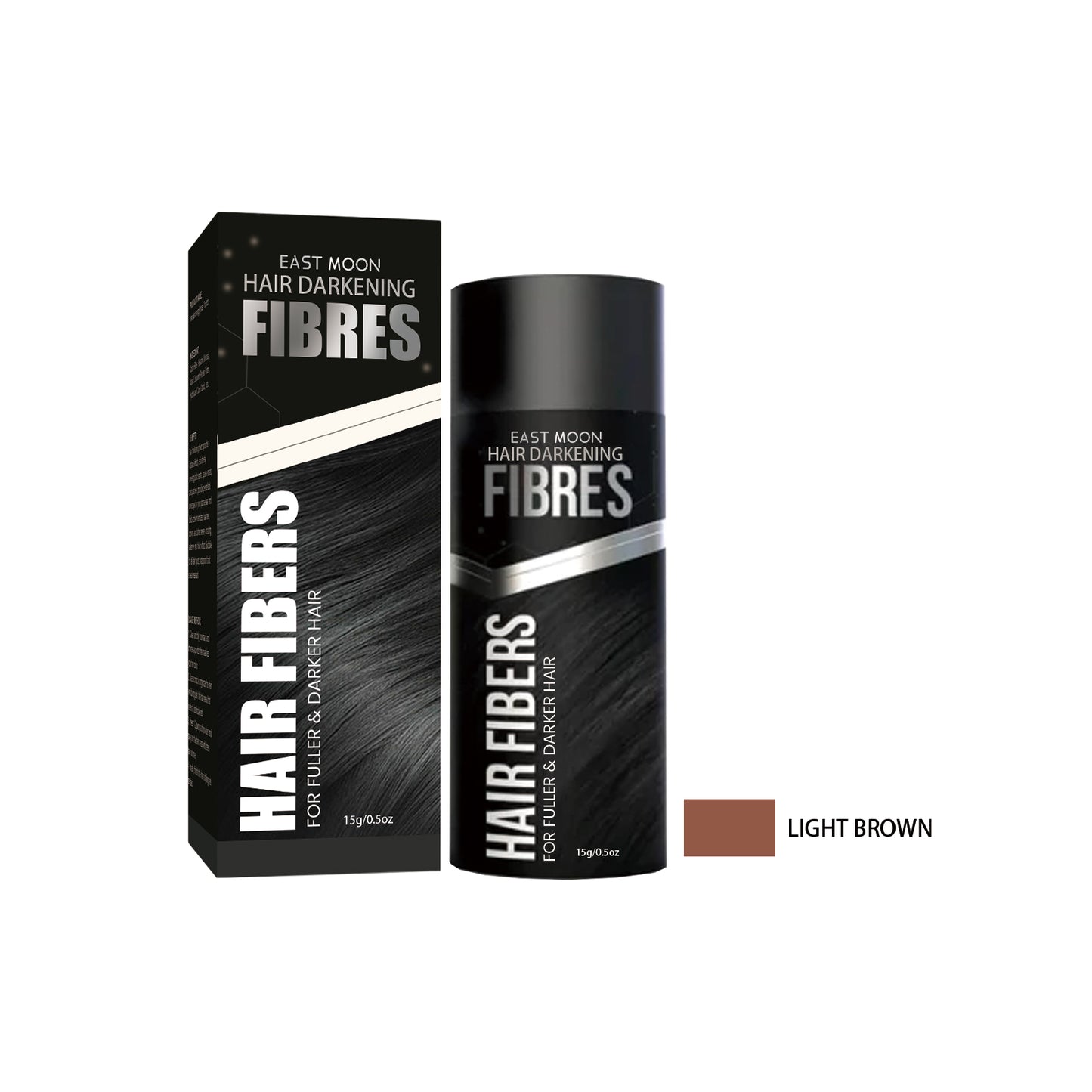 East Moon Hair Thickening Fiber Powder, Multi-Functional Hair Color Filler Hair Seam Hairline Powder