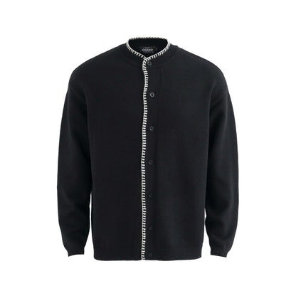 Retro Minimalist Versatile Personality High-End Cardigan Sweater Unisex Brand Loose Casual Knitwear