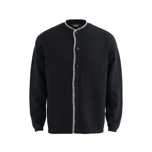 Retro Minimalist Versatile Personality High-End Cardigan Sweater Unisex Brand Loose Casual Knitwear