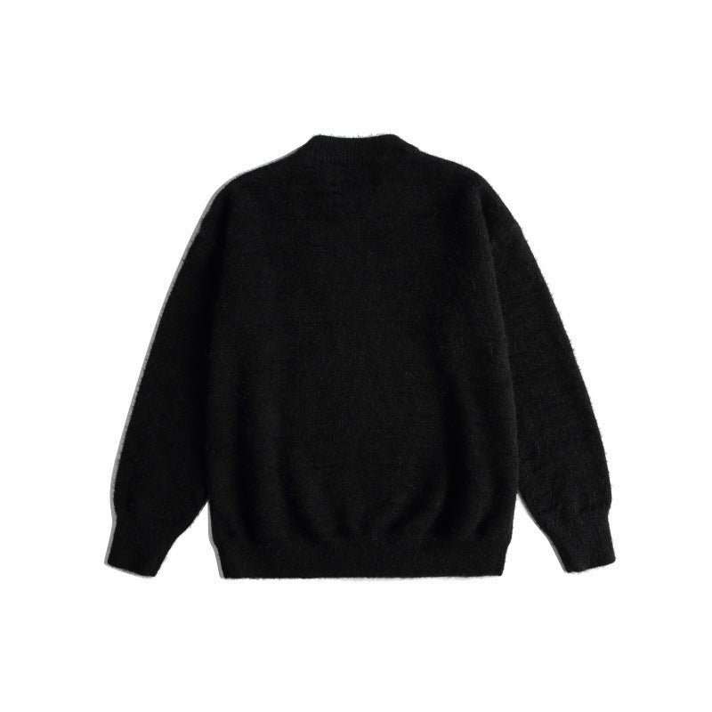 Long Sleeve Round Neck  Loose Fit Unisex  Sweater