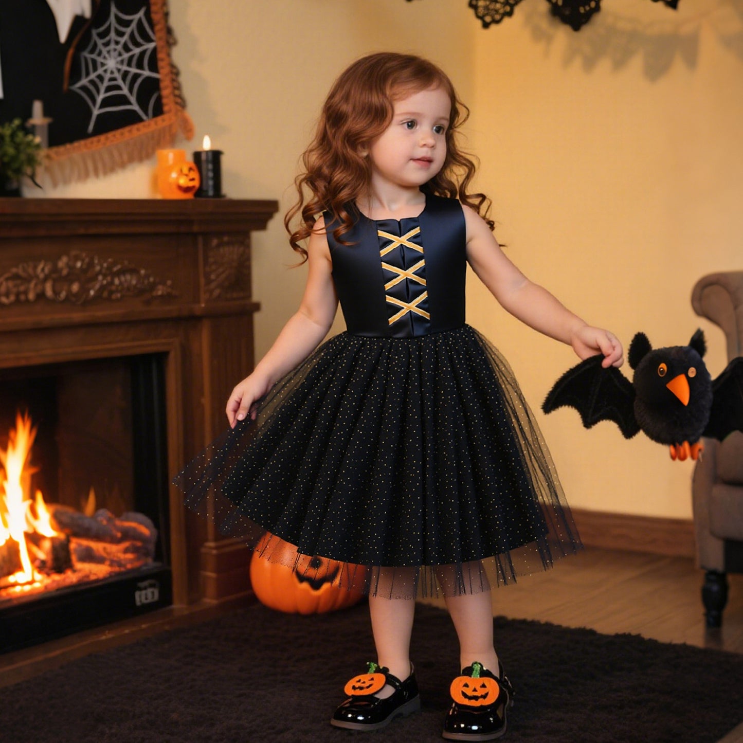 Children's Formal Dress Halloween Girls Festival Costume Cosplay Party Performance Tulle Dress