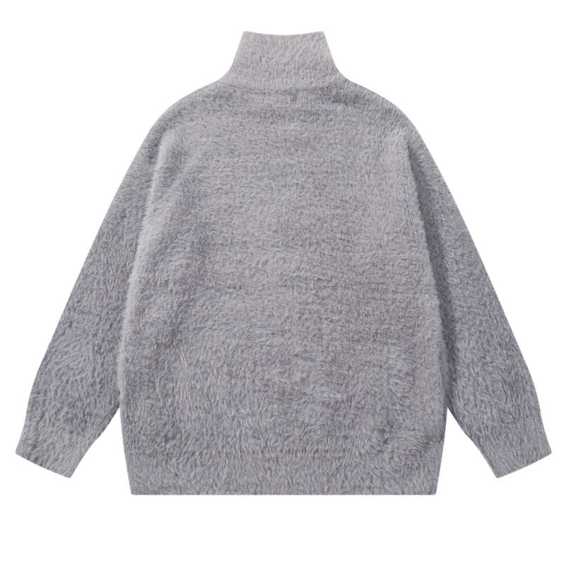 Street Style Design Butterfly Jacquard  High Street Knitwear Lazy Soft Loose Casual Chinese Style Sweater