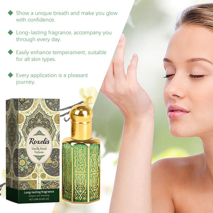 Roxelis Arabic Perfume Vanilla Fragrance Light Elegant Mild Lasting Fragrance Exudes Charm Portable Atmosphere Perfume
