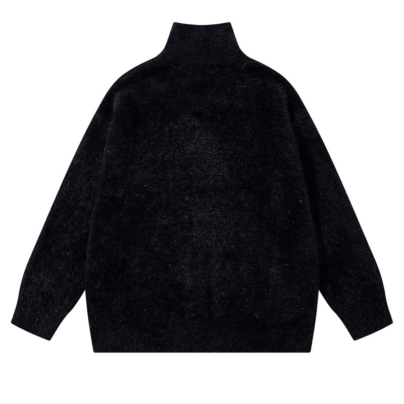 Street Style Design Butterfly Jacquard  High Street Knitwear Lazy Soft Loose Casual Chinese Style Sweater