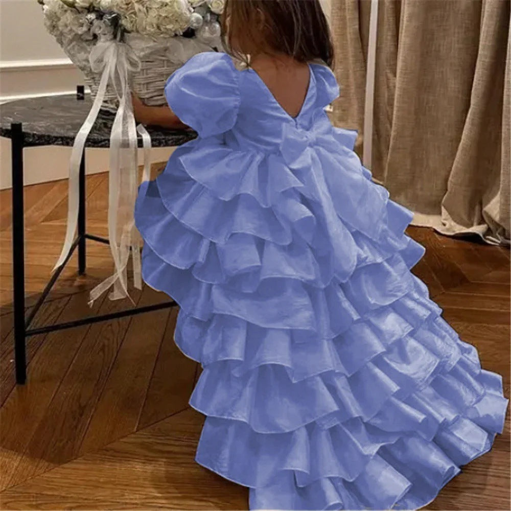 Girl's Birthday Banquet Princess Dress Children's Tail