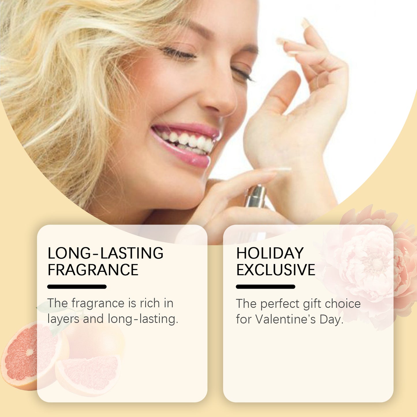 Roxelis Valentine's Day Women's Fragrance Women's Fragrance Natural Light Fresh Everyday Wrist Body Fragrance Charm Perfume