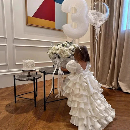 Girl's Birthday Banquet Princess Dress Children's Tail