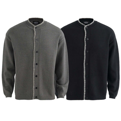 Retro Minimalist Versatile Personality High-End Cardigan Sweater Unisex Brand Loose Casual Knitwear