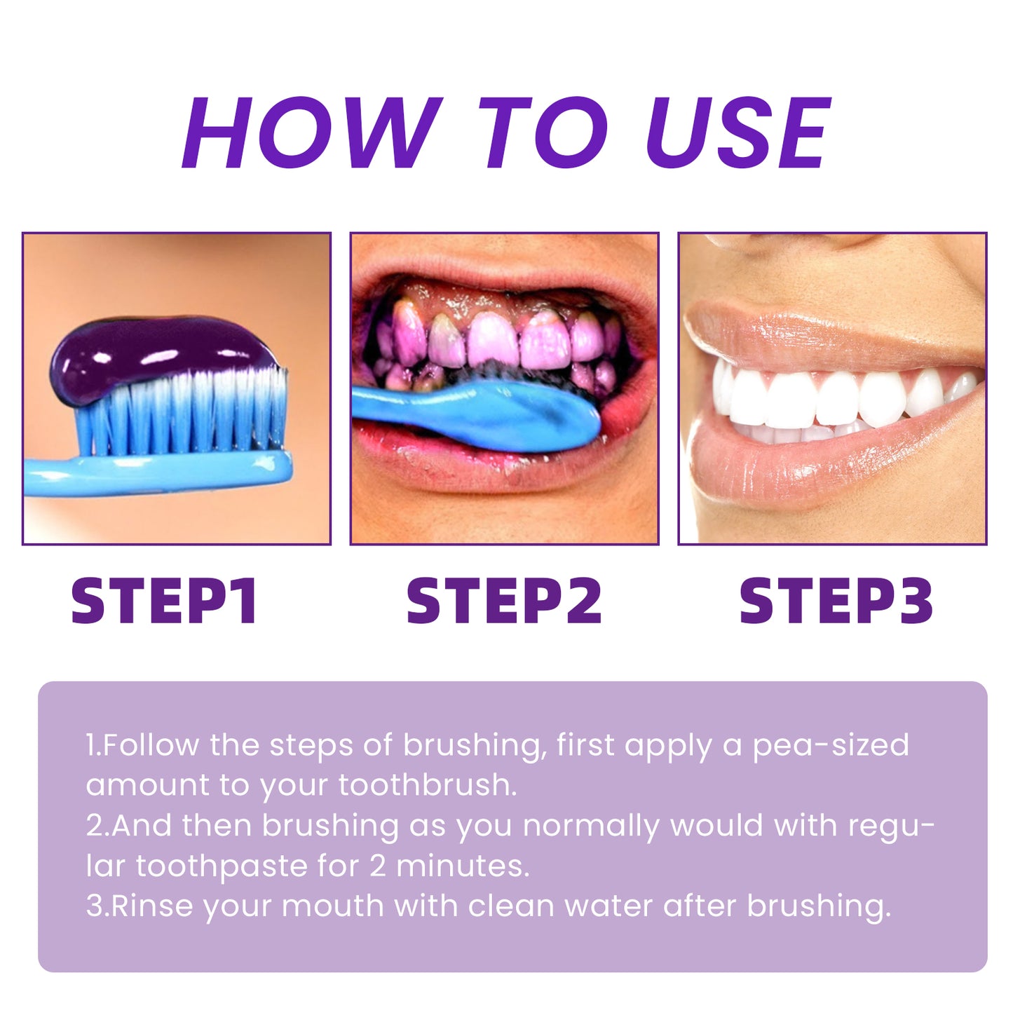 West&Month Purple Mousse Toothpaste Daily Mouthguard Gently Cleans Stains And Tartar Freshen The Mouth