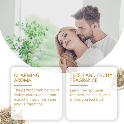 Roxelis Vetiver Fresh Perfume Exudes Charm Natural Fresh Elegant Fragrance Stay Fragrance Everyday Portable Fragrance Perfume