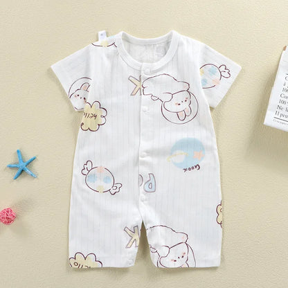 New Baby Newborn Romper Short-Sleeved Thin Romper baby wrapping clothes Jumpsuit baby girl romper