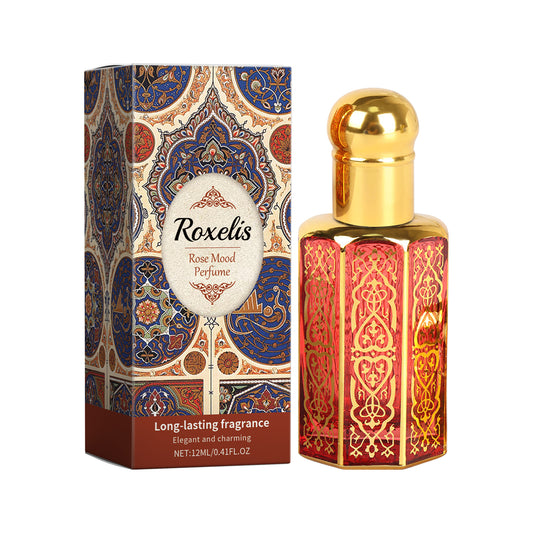 Roxelis Arab Style Perfume Rose Light Elegant Natural Fresh Light Fragrance Lasting Fragrance Portable Charm Atmosphere Perfume
