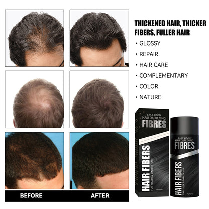 East Moon Hair Thickening Fiber Powder, Multi-Functional Hair Color Filler Hair Seam Hairline Powder