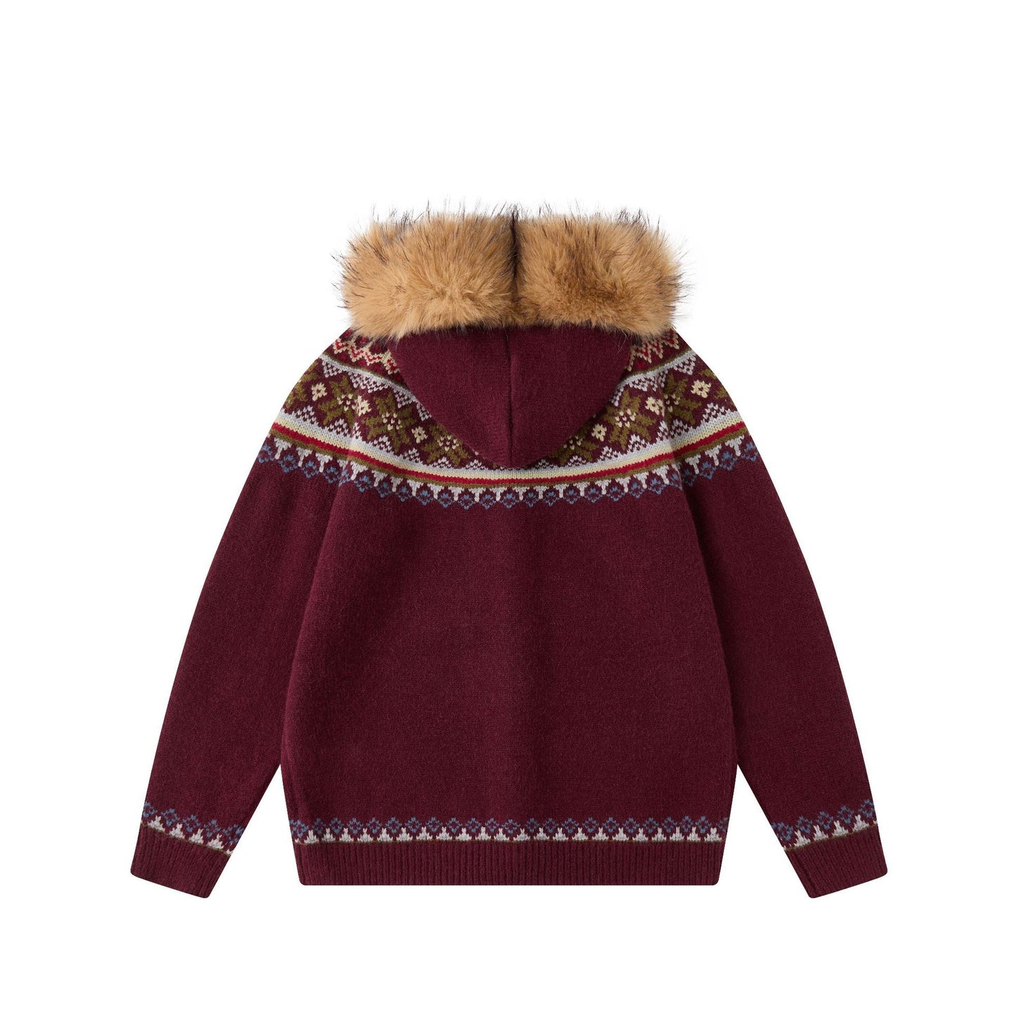 Long Sleeve Hooded Thick Knit Cardigan Sweater for Men and Women