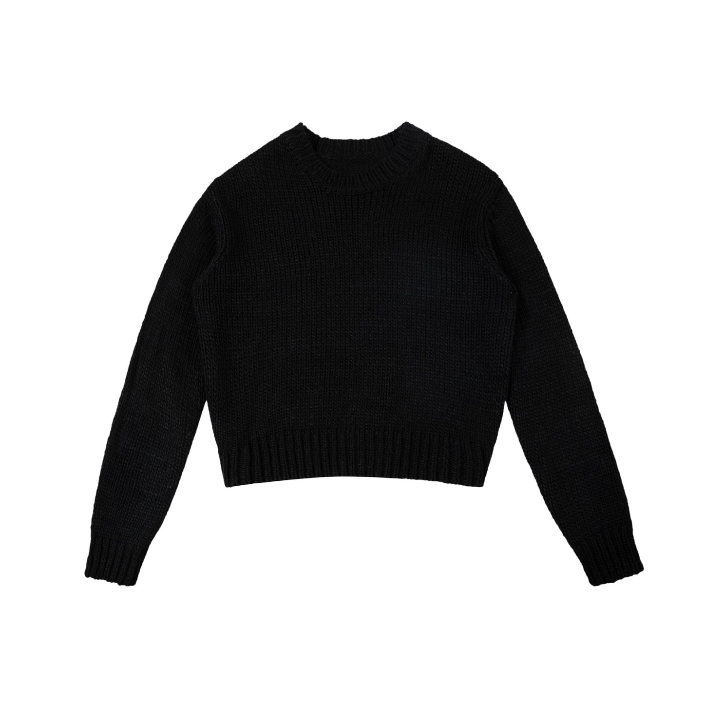 Oversized Crewneck Knit Sweater Unisex Casual Basic Pullover Sweater