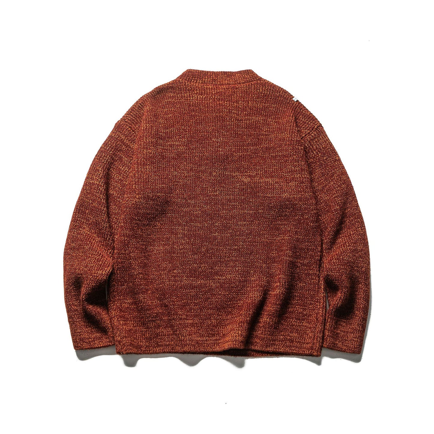 Loose Fit Henley Neck Knitwear Crewneck Sweater with Premium Feel