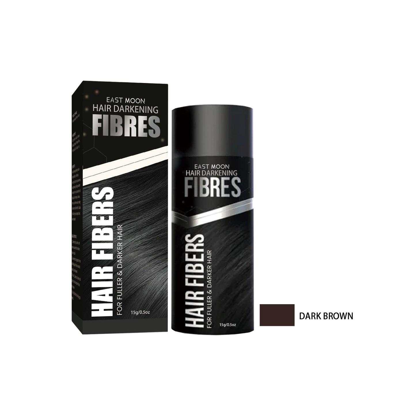 East Moon Hair Thickening Fiber Powder, Multi-Functional Hair Color Filler Hair Seam Hairline Powder