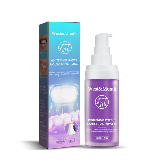 West&Month Purple Mousse Toothpaste Daily Mouthguard Gently Cleans Stains And Tartar Freshen The Mouth