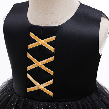Children's Formal Dress Halloween Girls Festival Costume Cosplay Party Performance Tulle Dress