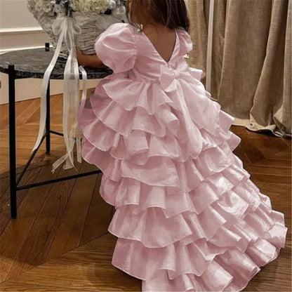 Girl's Birthday Banquet Princess Dress Children's Tail