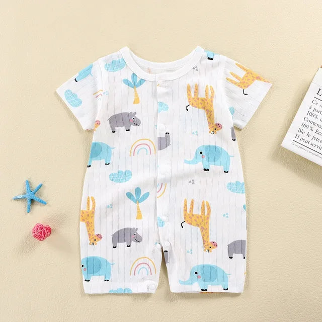 New Baby Newborn Romper Short-Sleeved Thin Romper baby wrapping clothes Jumpsuit baby girl romper