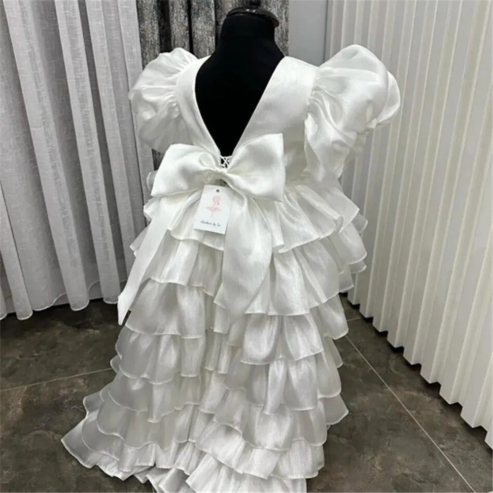 Girl's Birthday Banquet Princess Dress Children's Tail