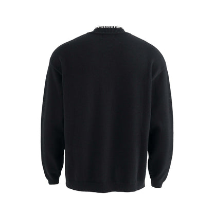 Retro Minimalist Versatile Personality High-End Cardigan Sweater Unisex Brand Loose Casual Knitwear