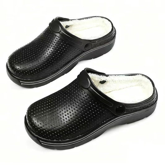 Comfortable Cotton Slippers for Home Use, Warm and Non-Slip Winter Indoor Slippers with Soft Fleece Lining
