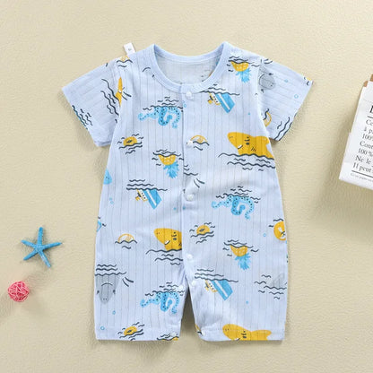 New Baby Newborn Romper Short-Sleeved Thin Romper baby wrapping clothes Jumpsuit baby girl romper