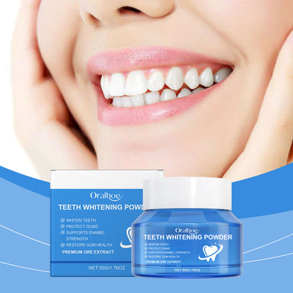 Oralhoe Teeth Whitening Powder Gently Cleans Teeth Stains Dental Yellow Fresh Mouth Dental Care Powder