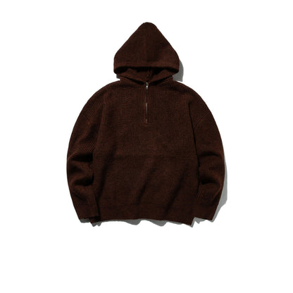 Closure Type Hooded Fit Type  Half-Zip Hooded  Loose Fit  Pullover Knitwear