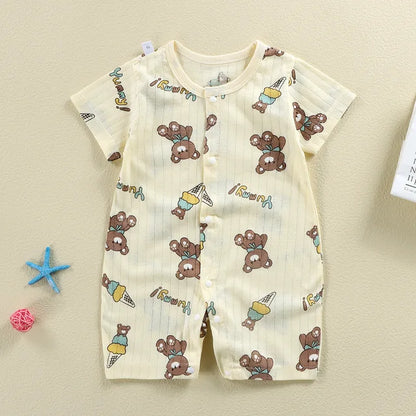 New Baby Newborn Romper Short-Sleeved Thin Romper baby wrapping clothes Jumpsuit baby girl romper