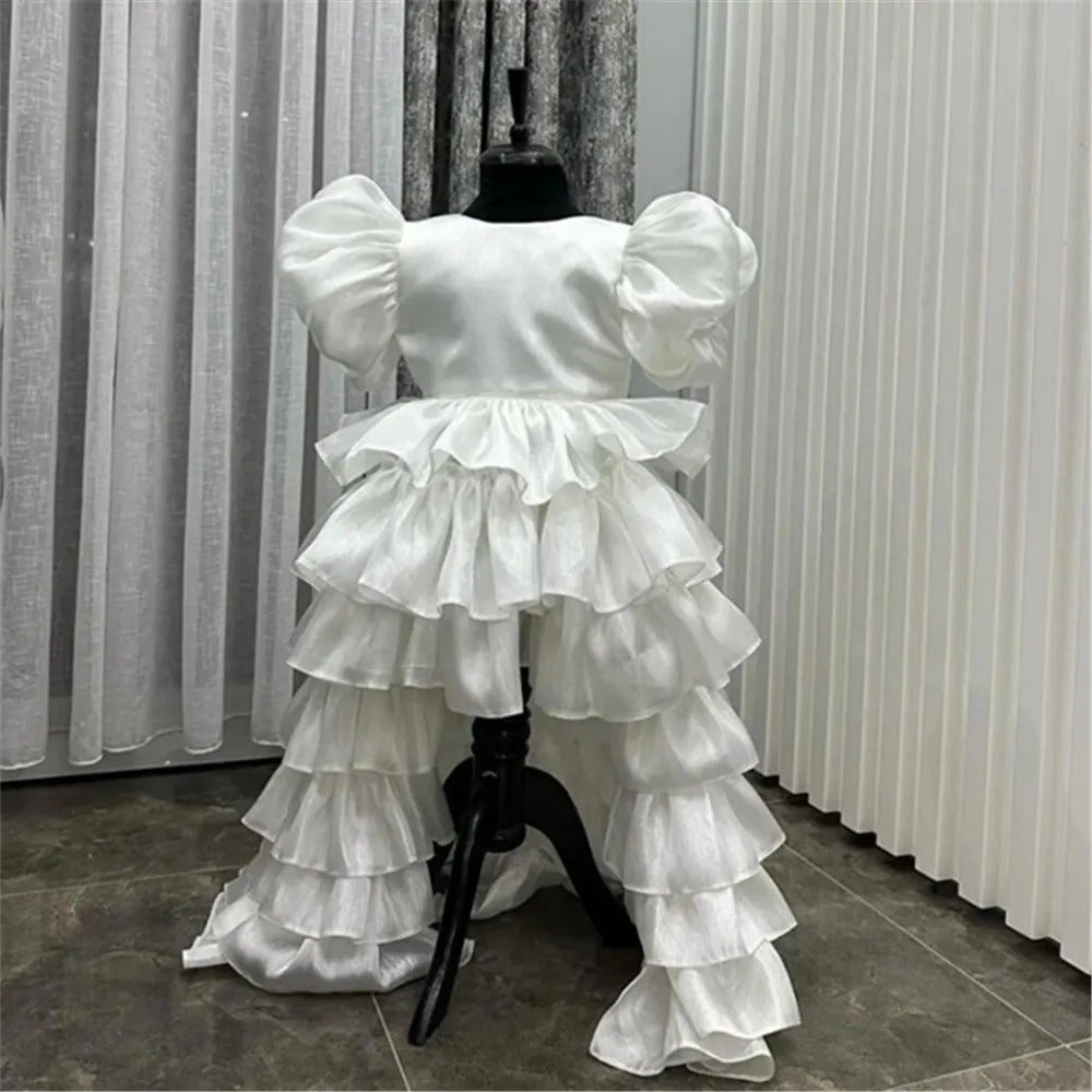 Girl's Birthday Banquet Princess Dress Children's Tail