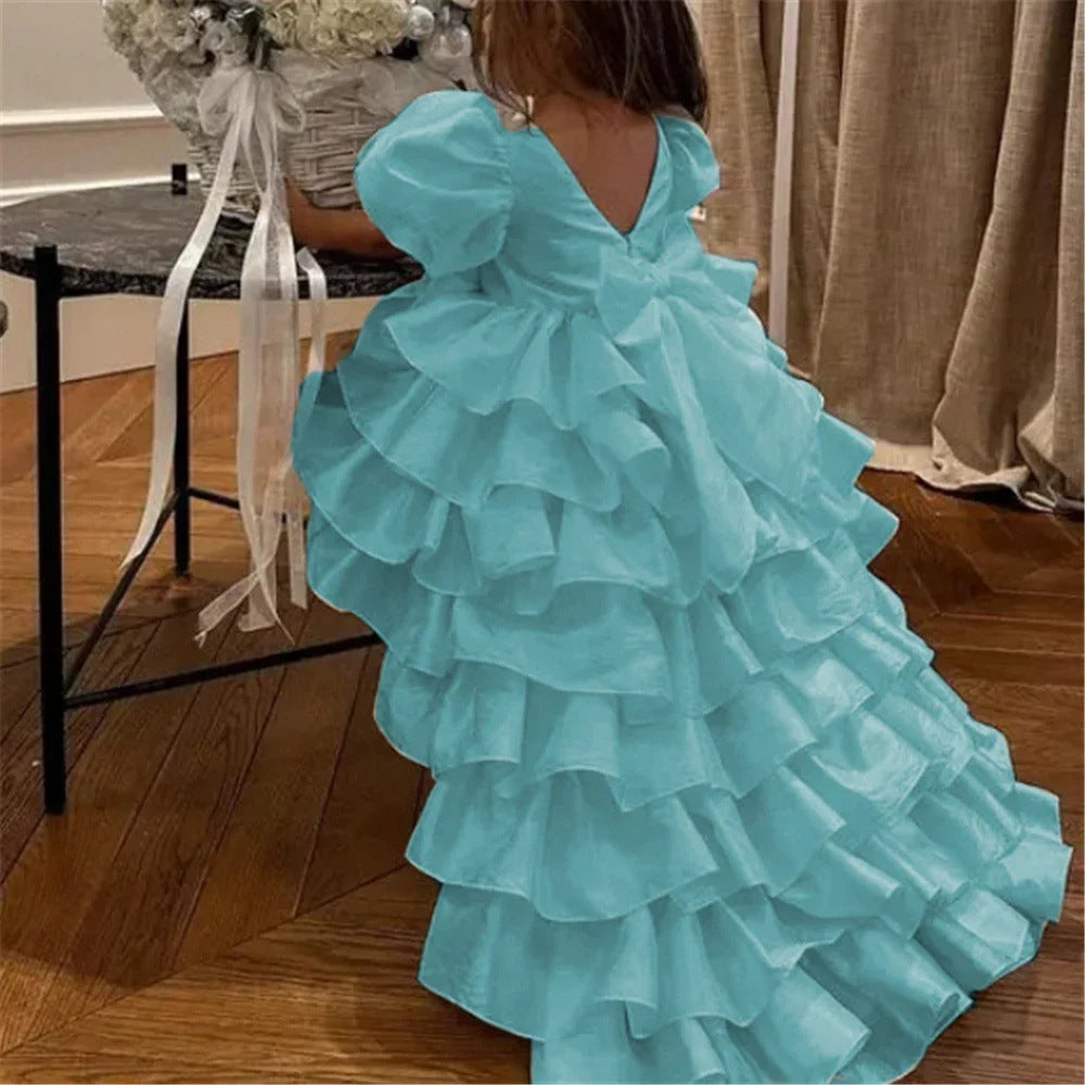 Girl's Birthday Banquet Princess Dress Children's Tail