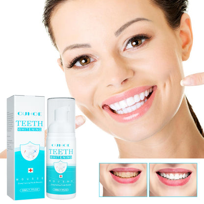 OUHOE White Teeth Mousse Clean Tartar Fresh Breath Anti-Decay Care For Gums Toothpaste Oral Cleaning