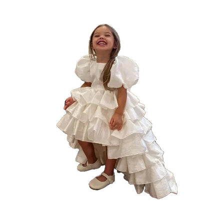 Girl's Birthday Banquet Princess Dress Children's Tail