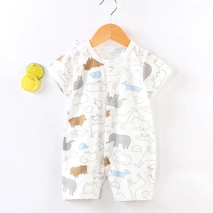 New Baby Newborn Romper Short-Sleeved Thin Romper baby wrapping clothes Jumpsuit baby girl romper