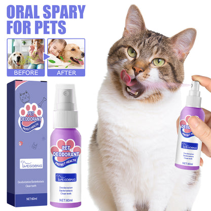 Yegbong Oral Spary For Pets, Pet Mouth Cleaner Cat Deodorizer Breath Fresher Spray