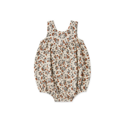 Summer Baby Diaper Cover Cotton Breathable Romper Nordic Style Floral Sleeveless Onesie