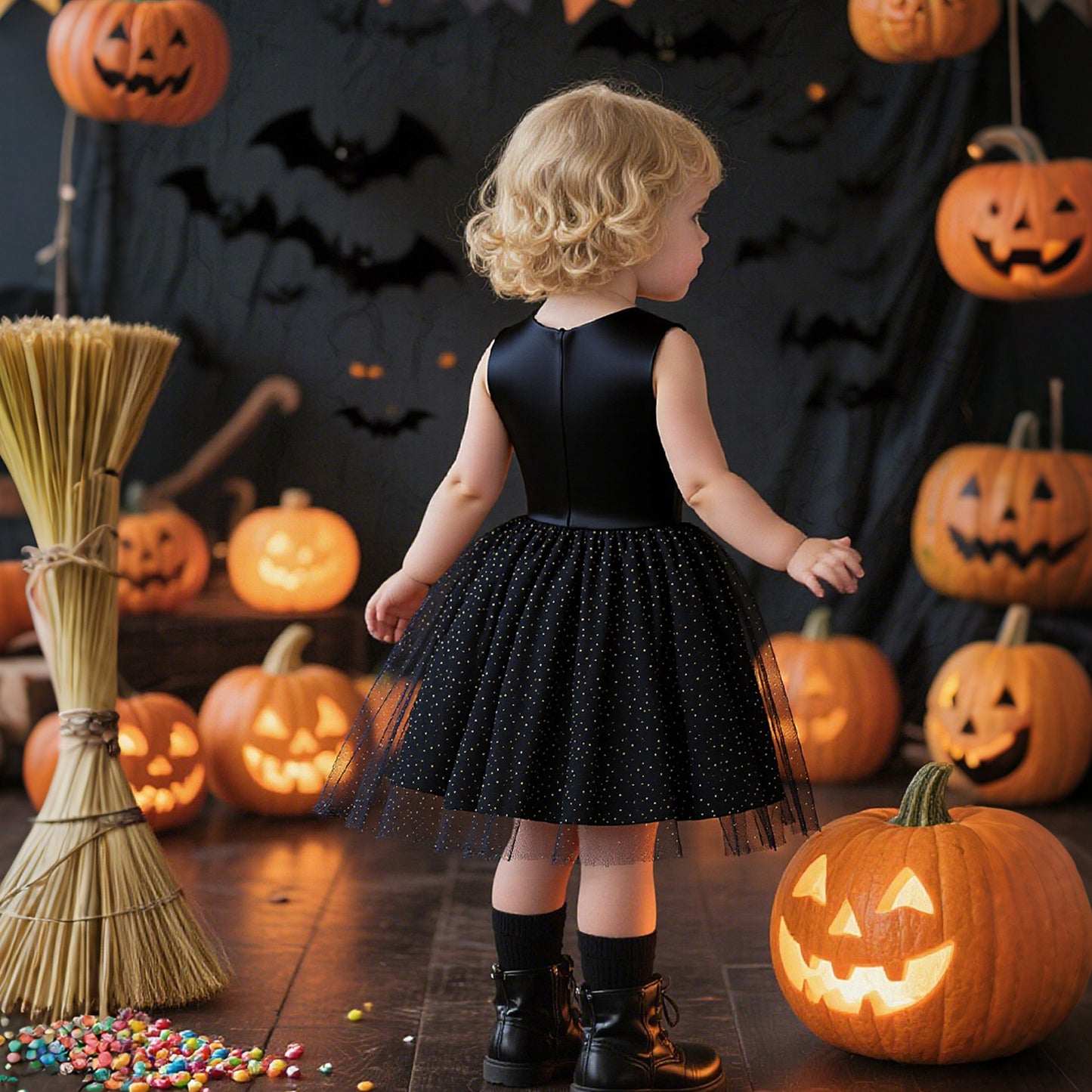 Children's Formal Dress Halloween Girls Festival Costume Cosplay Party Performance Tulle Dress