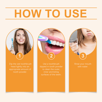 Oralhoe White Turmeric Tooth Cleaning Powder Yellow Teeth Stains Odor Mouth Cleaning Care Clean Smile Tooth Cleaning Powder