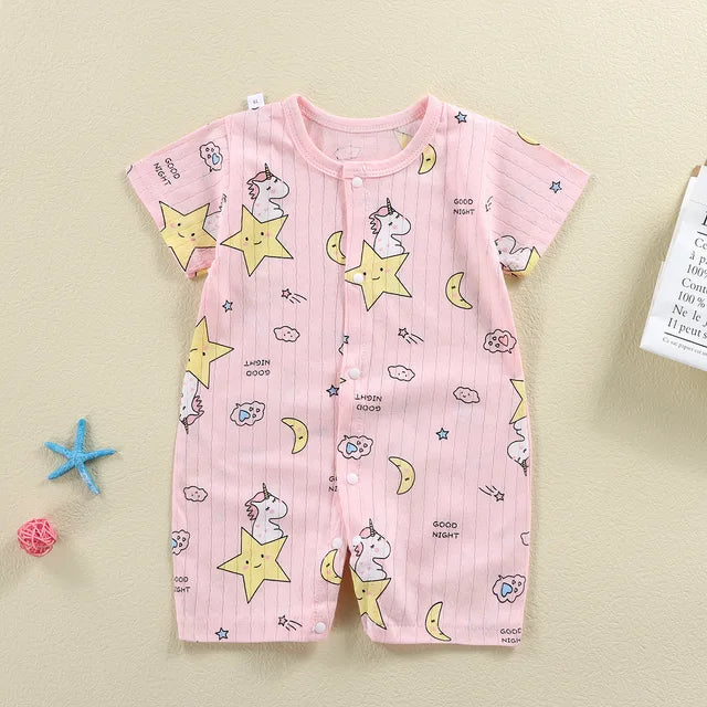 New Baby Newborn Romper Short-Sleeved Thin Romper baby wrapping clothes Jumpsuit baby girl romper