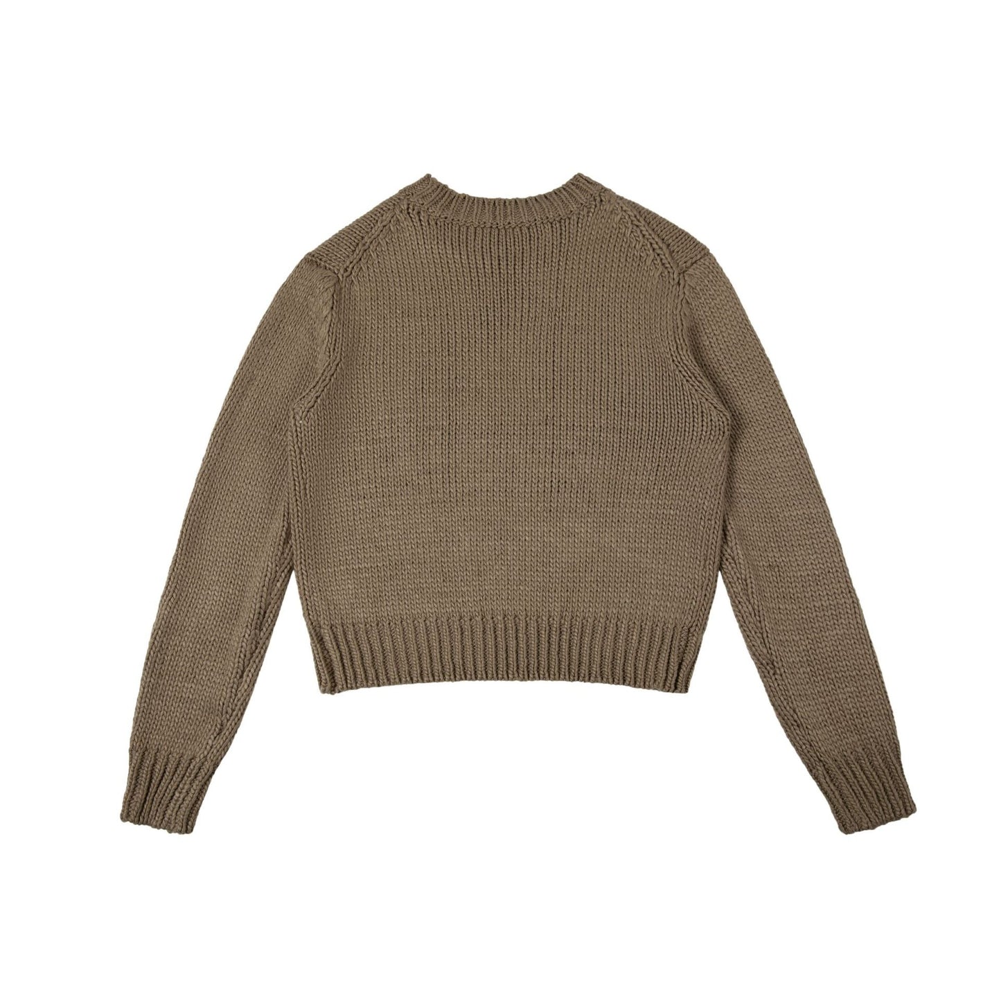 Oversized Crewneck Knit Sweater Unisex Casual Basic Pullover Sweater