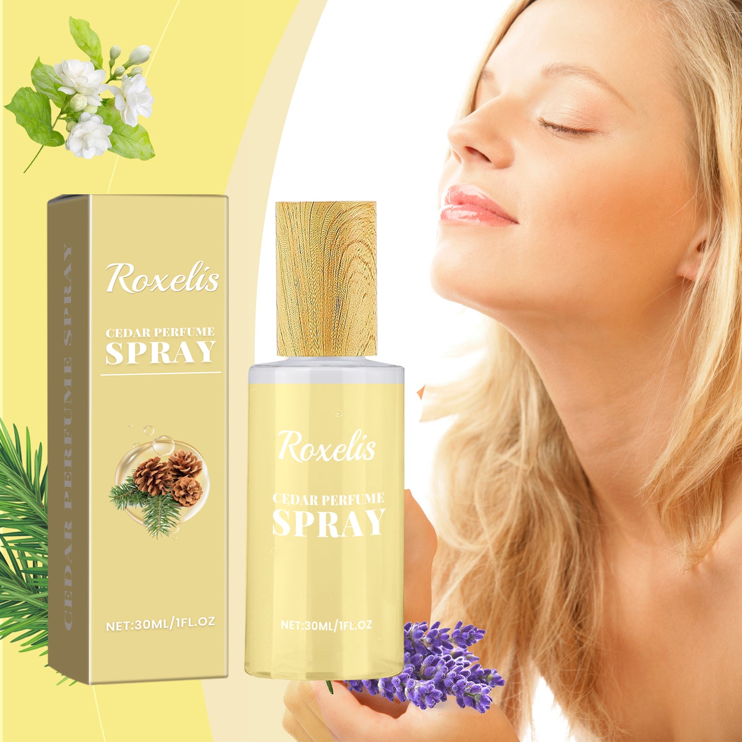 Roxelis Cedar Eau De Toilette Natural Wood Fragrance Fresh Light Flowers Glow Elegant Romantic Temperament Elegant Leave Fragrance