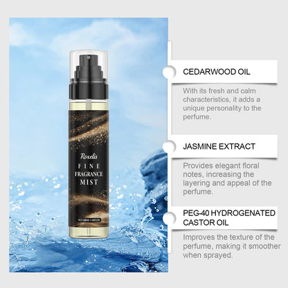Roxelis Body Perfume Spray Fresh Scent Exudes Charm Lasting Fragrance Portable Elegant Niche Dating Perfume