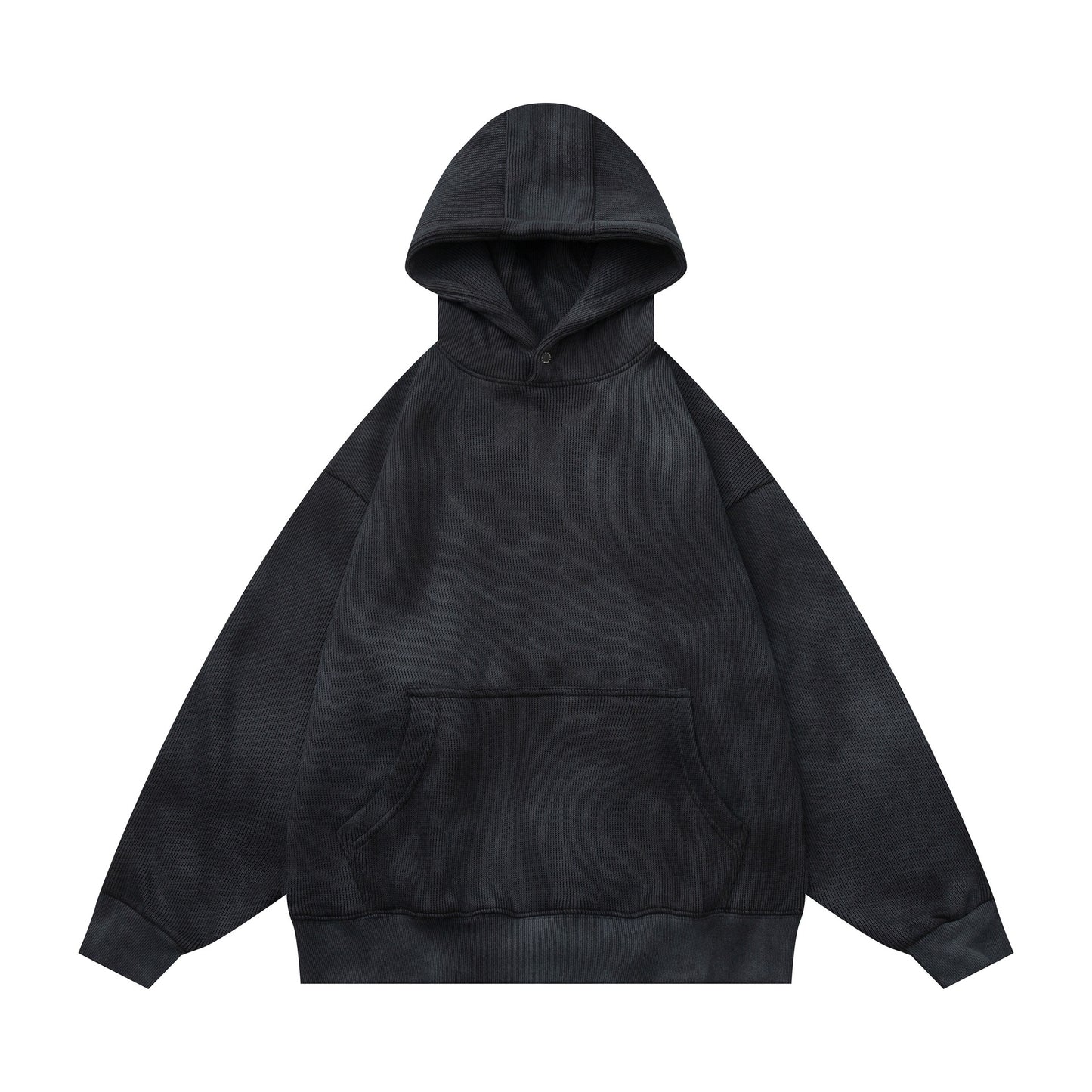 Washed Distressed Loose Fleece Hooded Pullover Sweatshirt