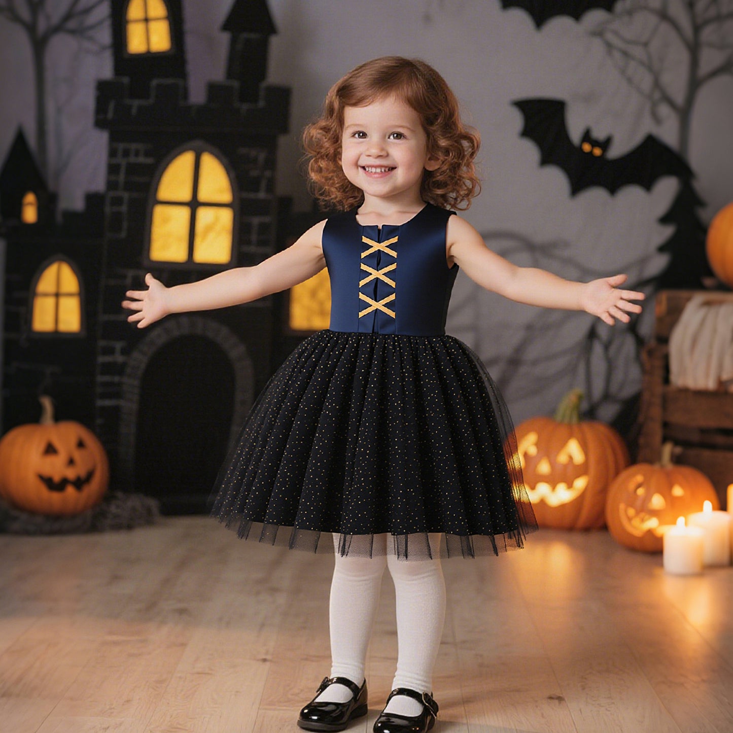 Children's Formal Dress Halloween Girls Festival Costume Cosplay Party Performance Tulle Dress